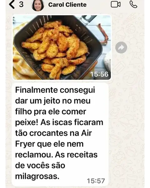 Depoimento de cliente 4 no WhatsApp