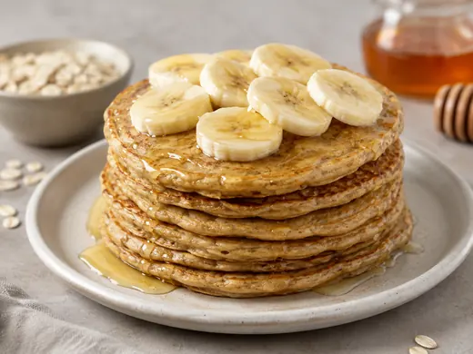 Panqueca de banana e aveia